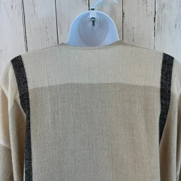 NWT Three Dots Neutral Tan/Black Plaid Miranda Cashmere Wrap One Size - Picture 8 of 11